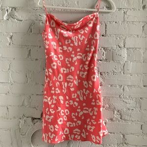 Pink cheetah print dress